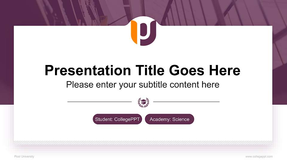 Post University National Scholarship Defense PPT Template16:9 ratio PPT effect preview image
