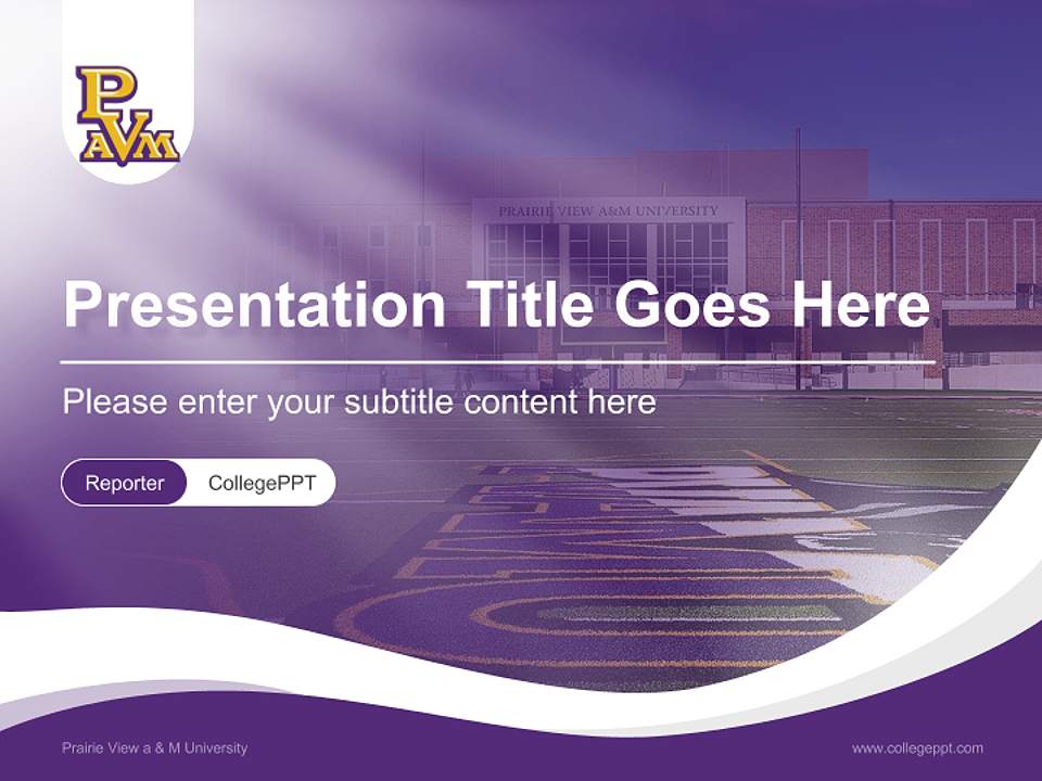 Prairie View a & M University Lecture Sharing and Networking Event PPT Template4:3 ratio PPT effect preview image4