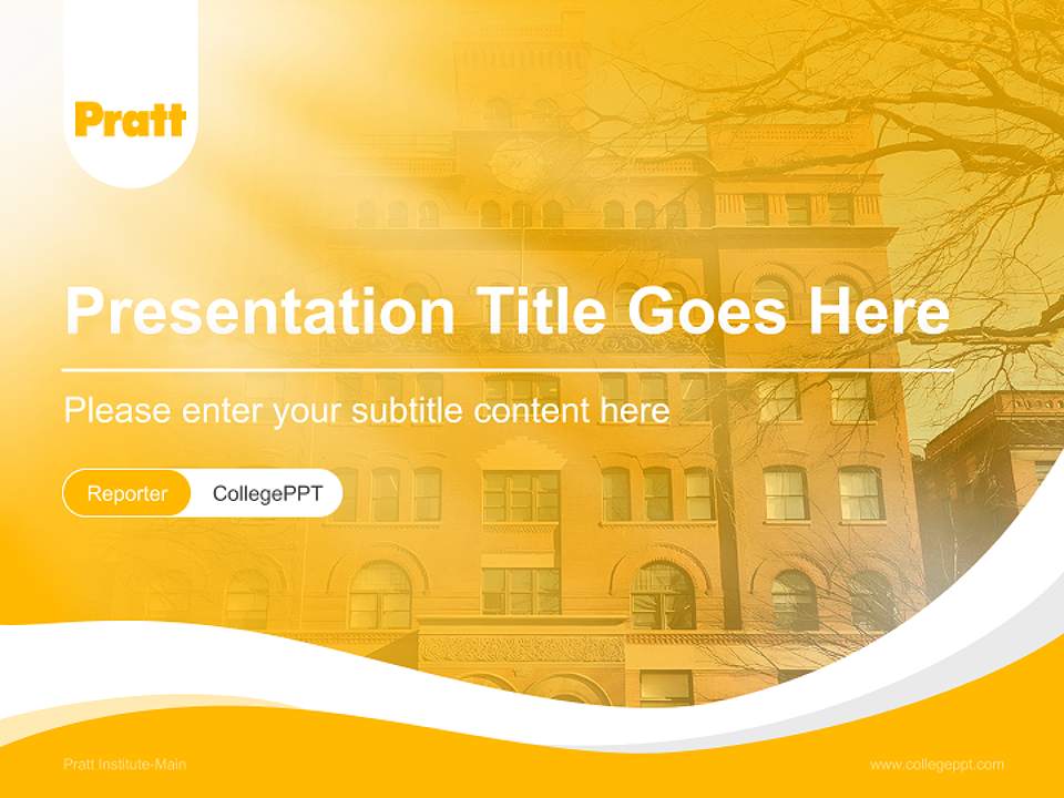 Pratt Institute-Main Lecture Sharing and Networking Event PPT Template4:3 ratio PPT effect preview image4
