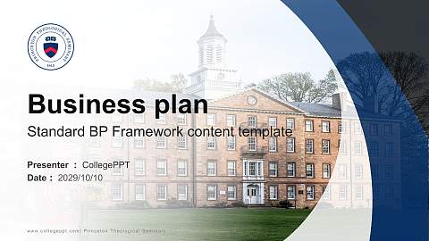 Princeton Theological Seminary Competition/Entrepreneurship Contest PPT Template