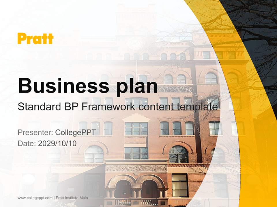 Pratt Institute-Main Competition/Entrepreneurship Contest PPT Template4:3 ratio PPT effect preview image9