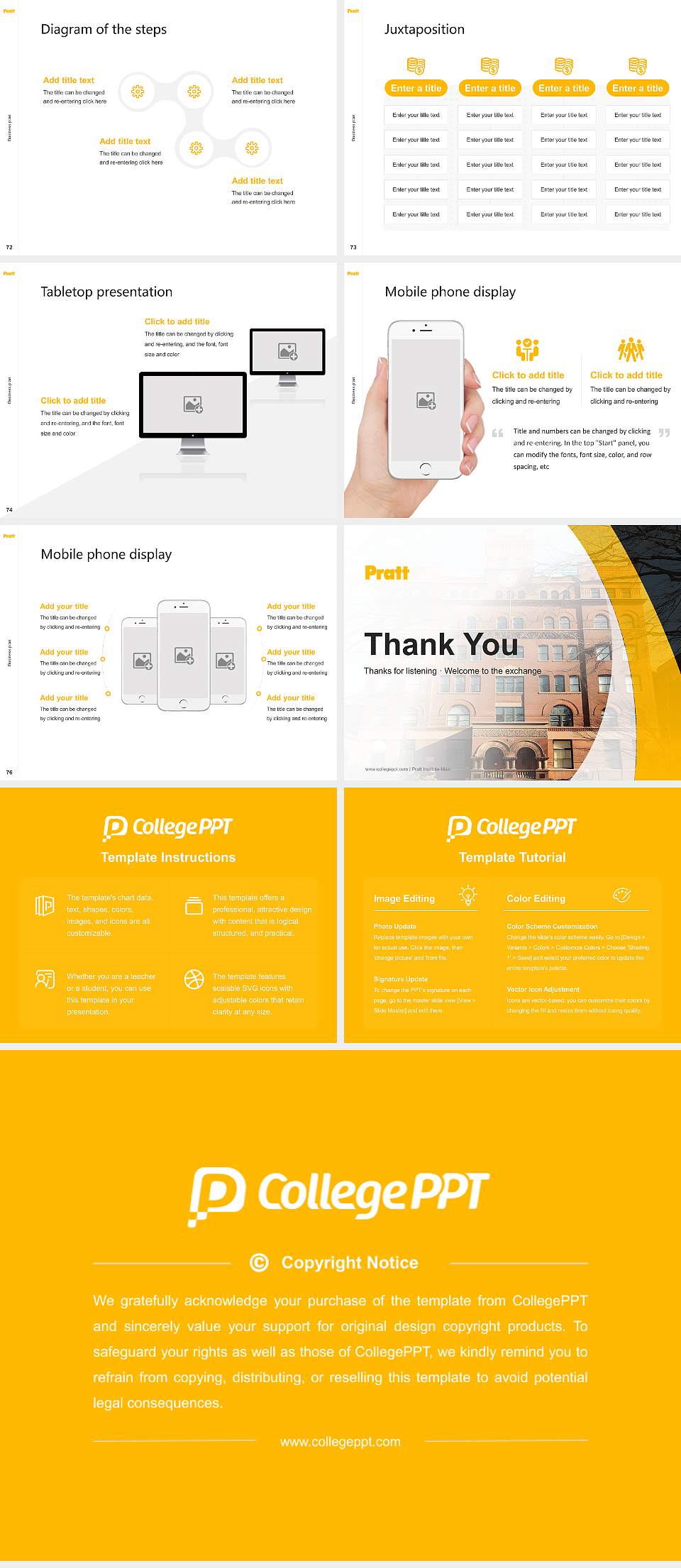 Pratt Institute-Main Competition/Entrepreneurship Contest PPT Template4:3 ratio PPT effect preview image9