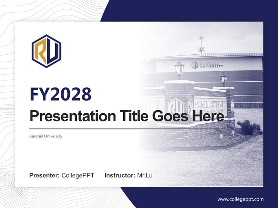 Randall University Academic Presentation/Research Findings Report PPT Template4:3 ratio PPT effect preview image5