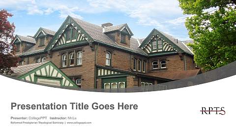 Reformed Presbyterian Theological Seminary Course/Courseware Creation PPT Template