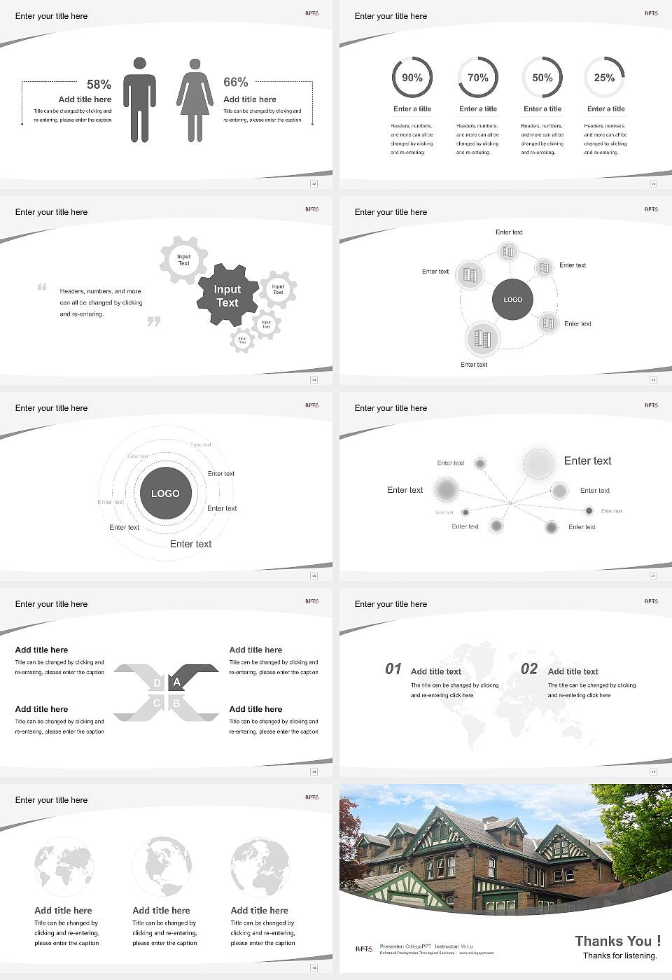 Reformed Presbyterian Theological Seminary Course/Courseware Creation PPT Template16:9 ratio PPT effect preview image4