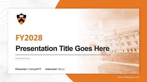 Princeton University Academic Presentation/Research Findings Report PPT Template