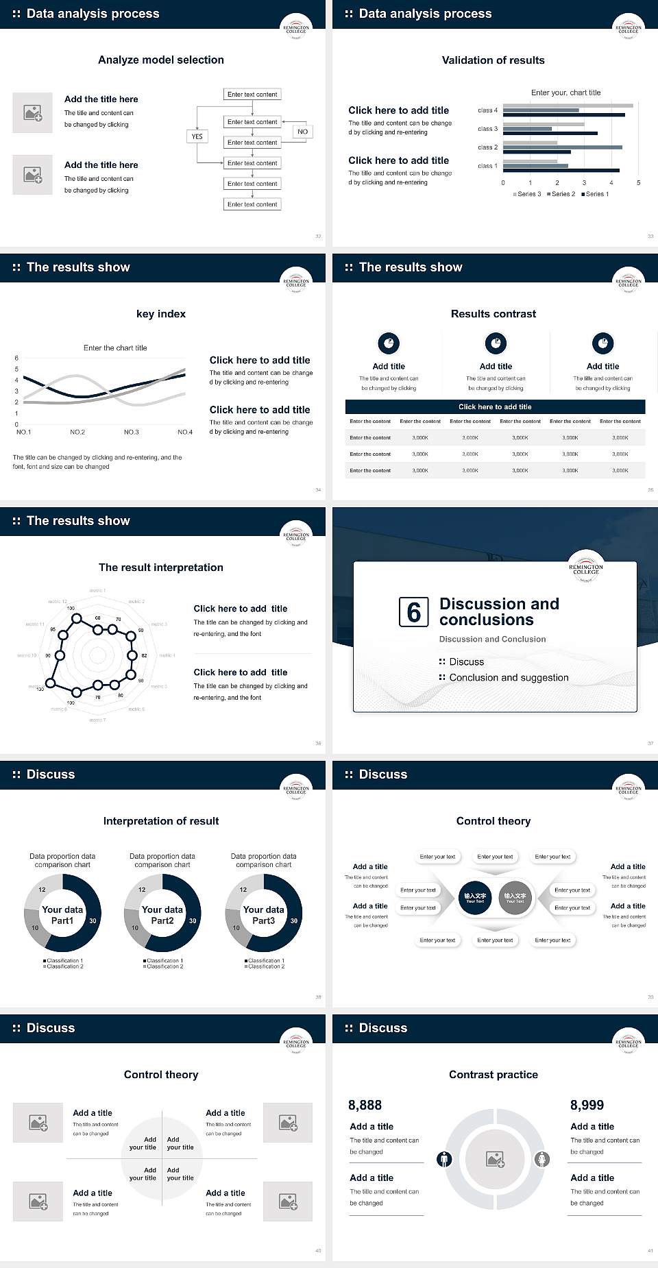Remington College Shreveport Campus Graduation Thesis Defense PPT Template4:3 ratio PPT effect preview image5