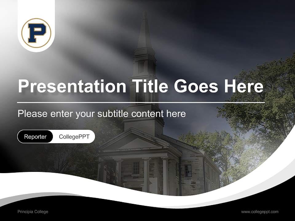 Principia College Lecture Sharing and Networking Event PPT Template4:3 ratio PPT effect preview image4