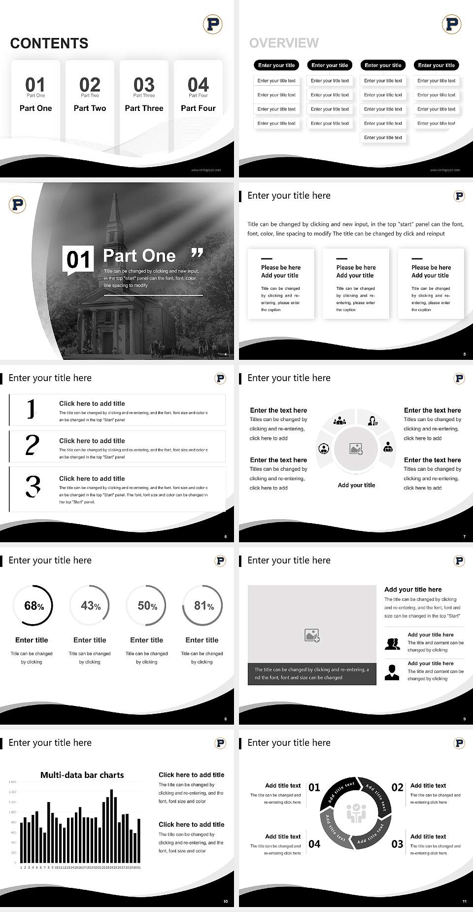 Principia College Lecture Sharing and Networking Event PPT Template4:3 ratio PPT effect preview image2