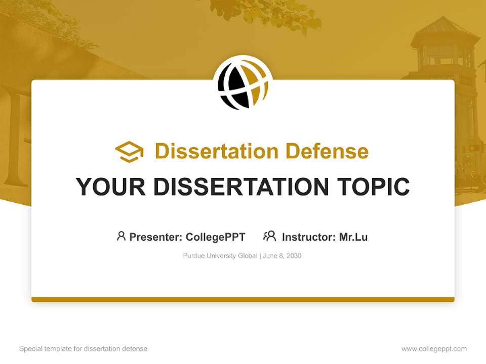 Purdue University Global Graduation Thesis Defense PPT Template4:3 ratio PPT effect preview image7