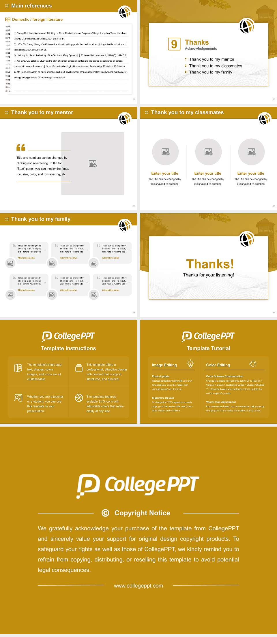 Purdue University Global Graduation Thesis Defense PPT Template4:3 ratio PPT effect preview image7