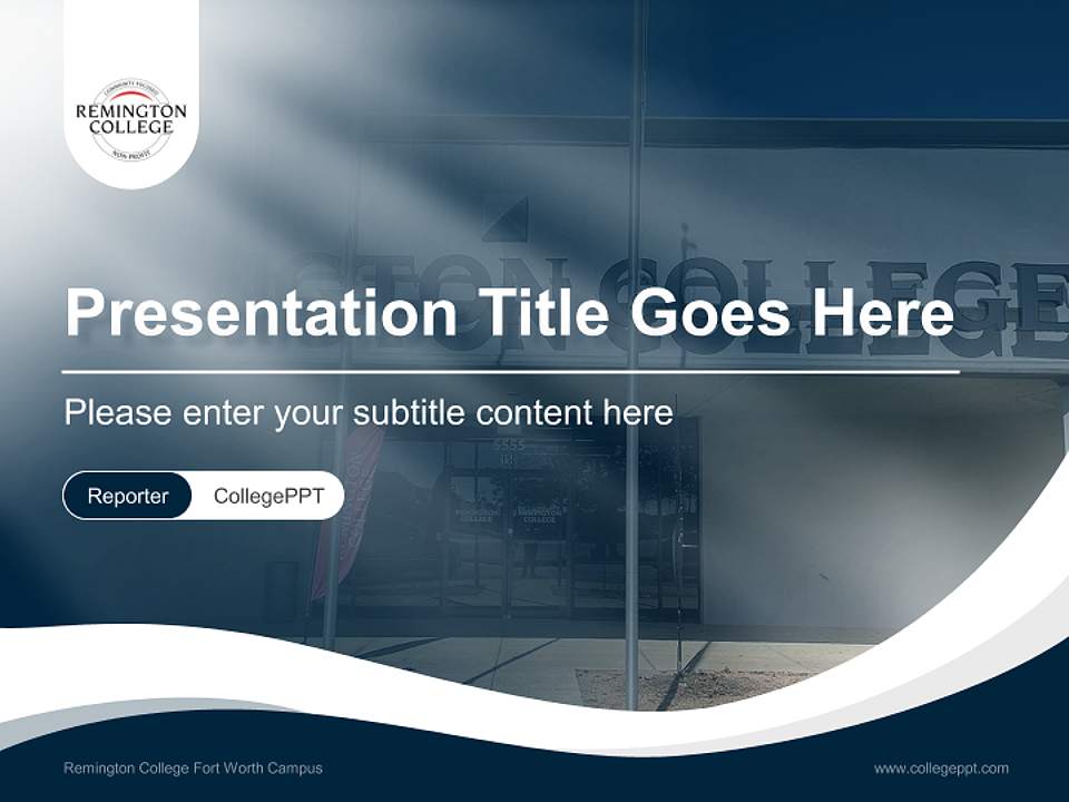 Remington College Fort Worth Campus Lecture Sharing and Networking Event PPT Template4:3 ratio PPT effect preview image4