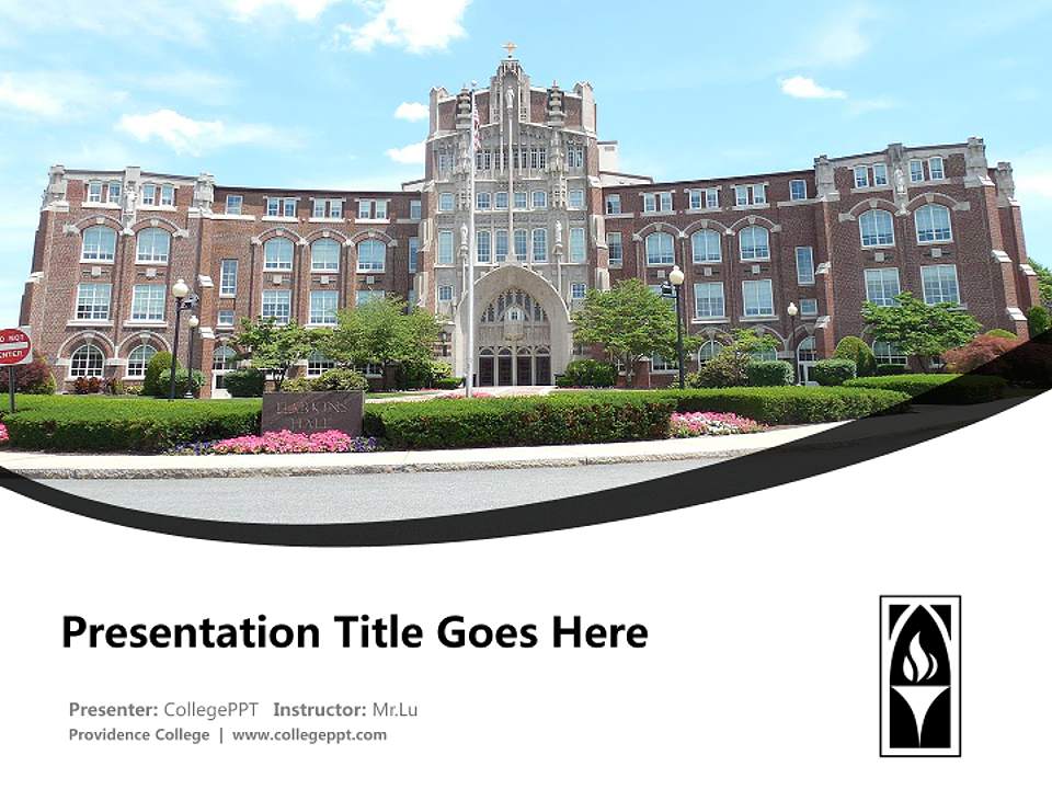 Providence College Course/Courseware Creation PPT Template4:3 ratio PPT effect preview image5