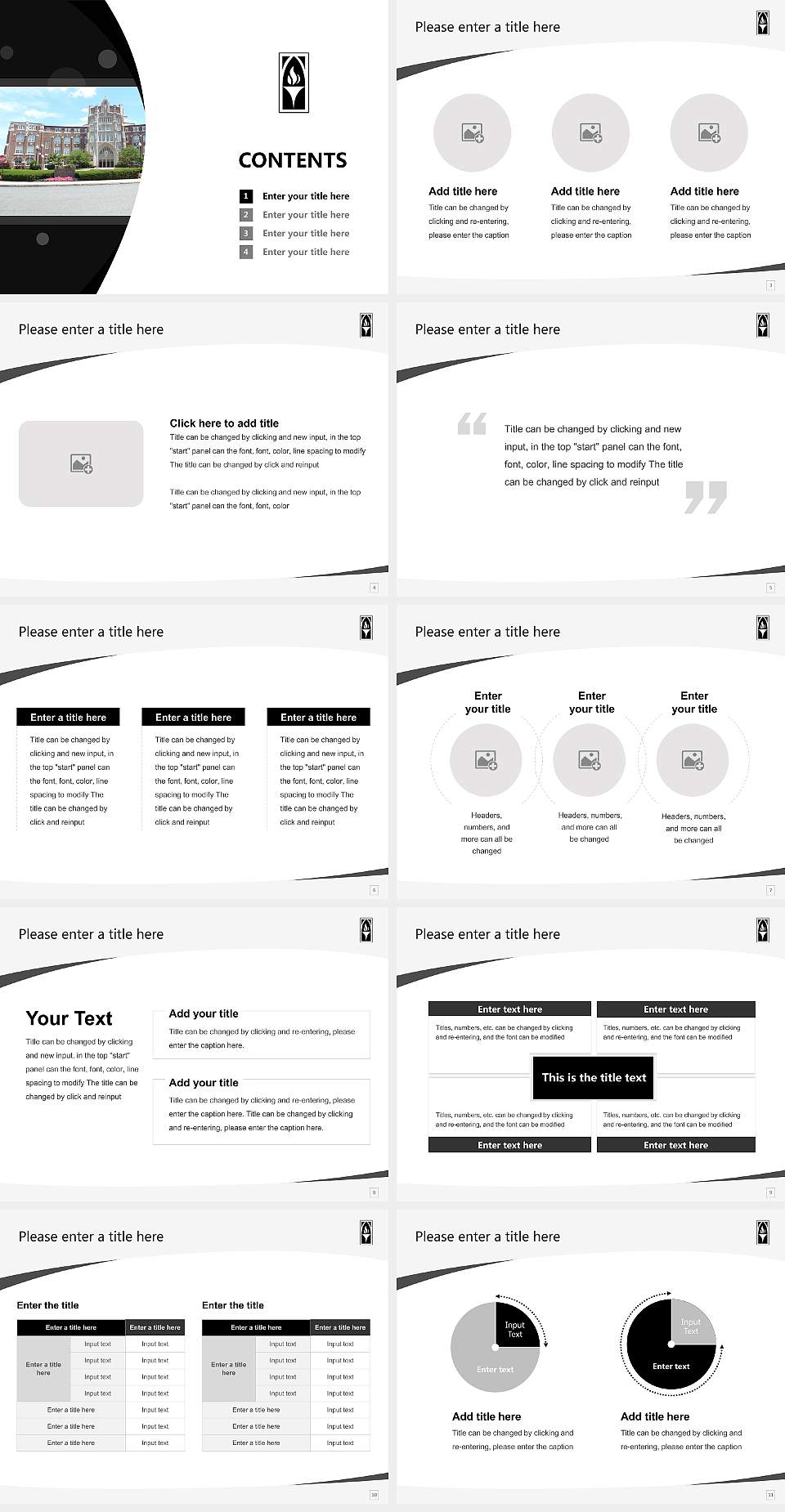 Providence College Course/Courseware Creation PPT Template4:3 ratio PPT effect preview image2