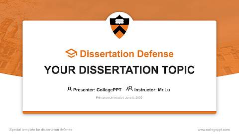 Princeton University Graduation Thesis Defense PPT Template