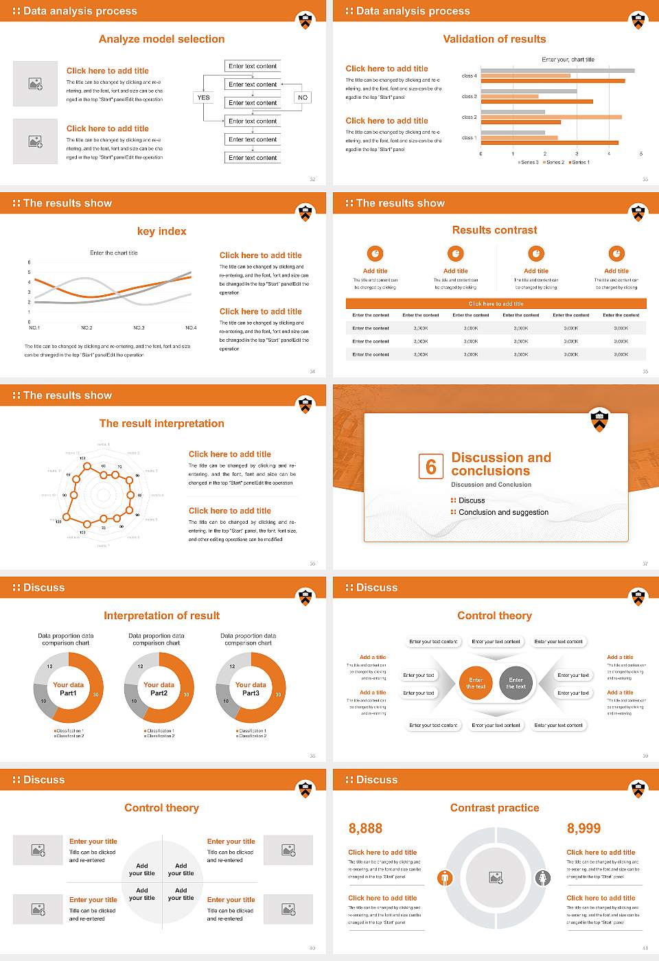 Princeton University Graduation Thesis Defense PPT Template16:9 ratio PPT effect preview image5