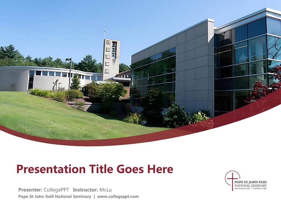 Pope St John Xxiii National Seminary Course/Courseware Creation PPT Template4:3 ratio PPT effect preview image5