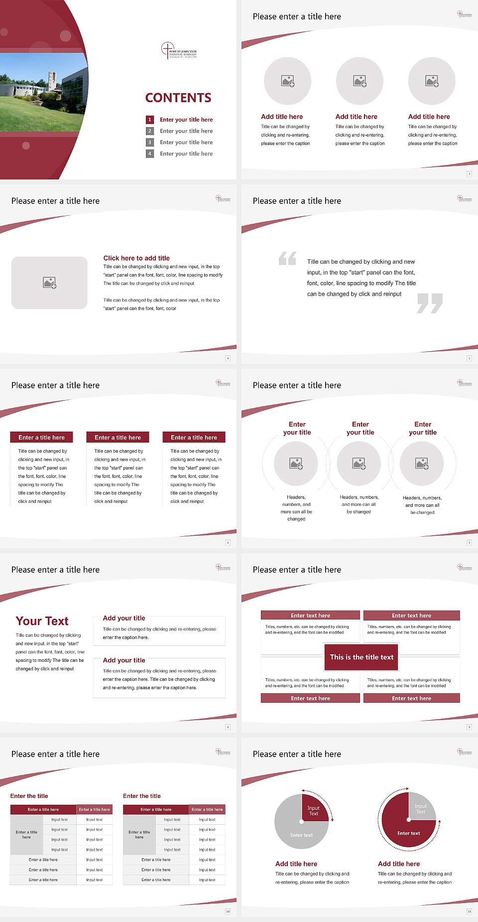 Pope St John Xxiii National Seminary Course/Courseware Creation PPT Template4:3 ratio PPT effect preview image2