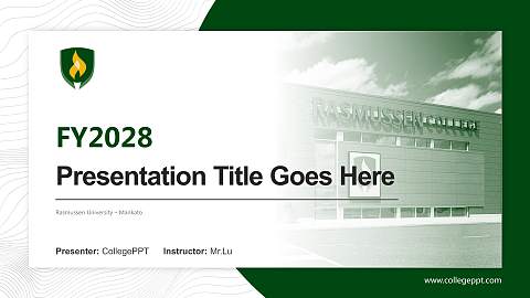 Rasmussen University – Mankato Academic Presentation/Research Findings Report PPT Template