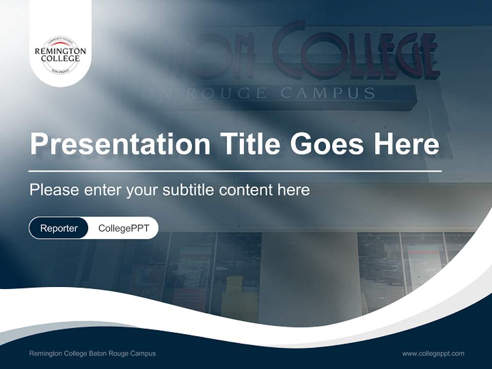 Remington College Baton Rouge Campus Lecture Sharing and Networking Event PPT Template4:3 ratio PPT effect preview image4