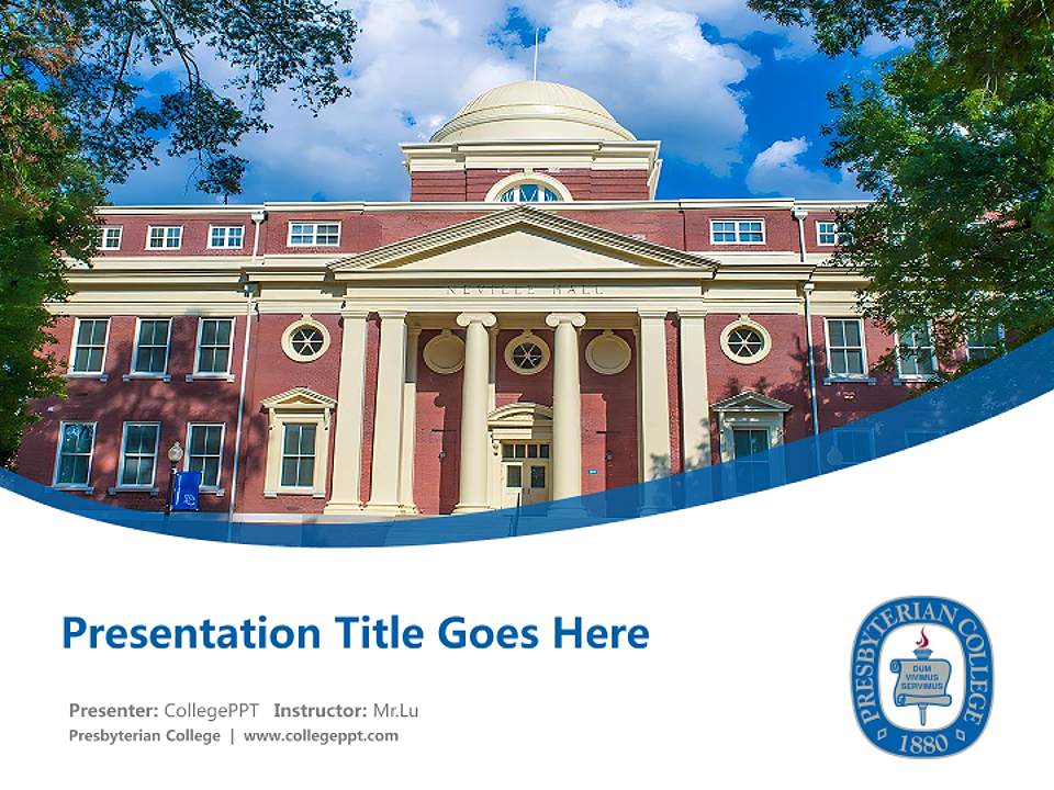Presbyterian College Course/Courseware Creation PPT Template4:3 ratio PPT effect preview image5