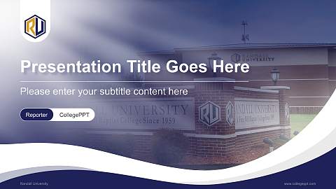Randall University Lecture Sharing and Networking Event PPT Template