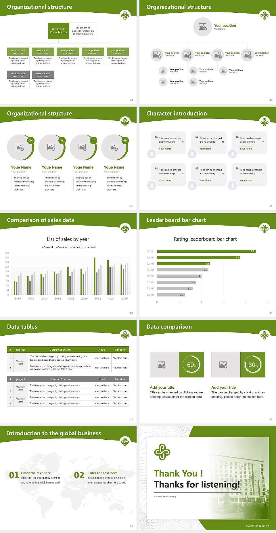 Portland State University Academic Presentation/Research Findings Report PPT Template4:3 ratio PPT effect preview image4