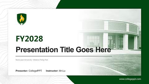 Rasmussen University – Mokena Tinley Park Academic Presentation/Research Findings Report PPT Template