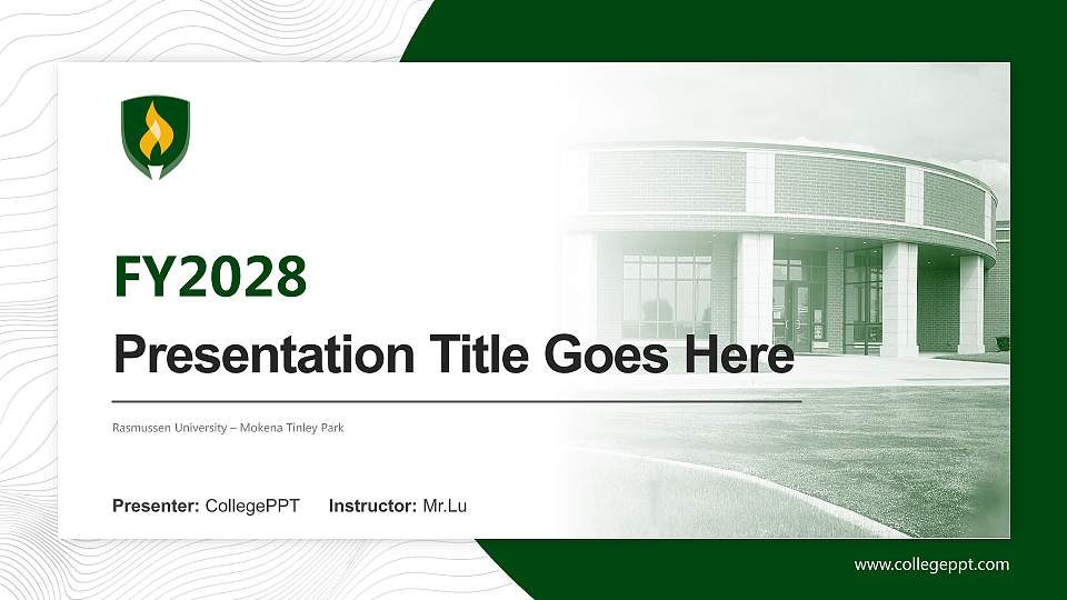Rasmussen University – Mokena Tinley Park Academic Presentation/Research Findings Report PPT Template16:9 ratio PPT effect preview image