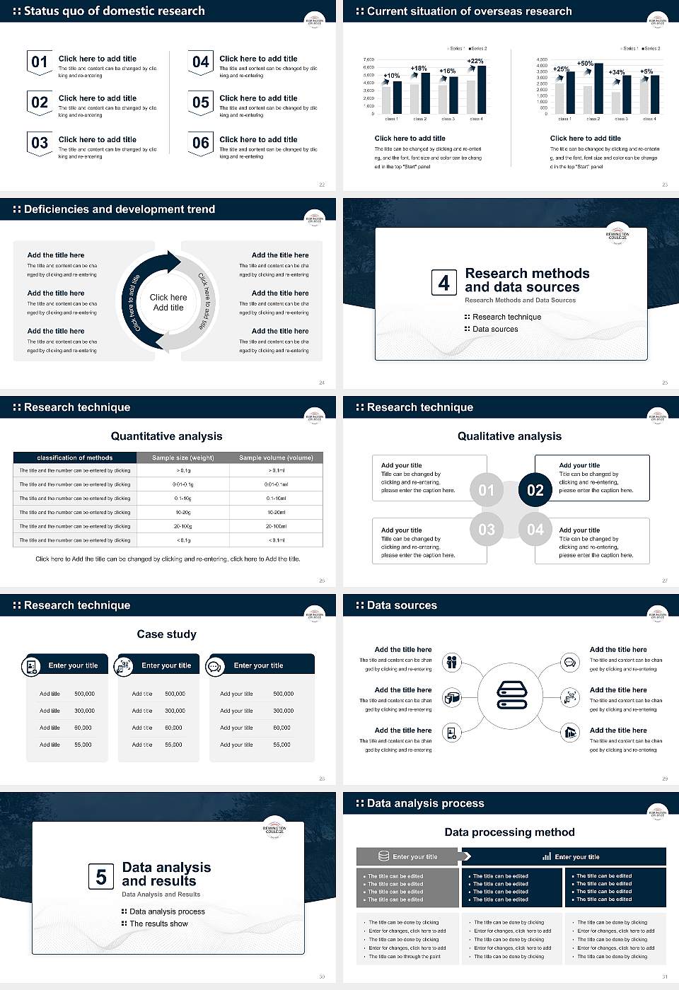 Remington College North Houston Campus Graduation Thesis Defense PPT Template16:9 ratio PPT effect preview image4