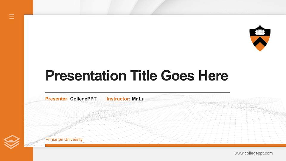 Princeton University Thesis Proposal/Graduation Defense PPT Template16:9 ratio PPT effect preview image