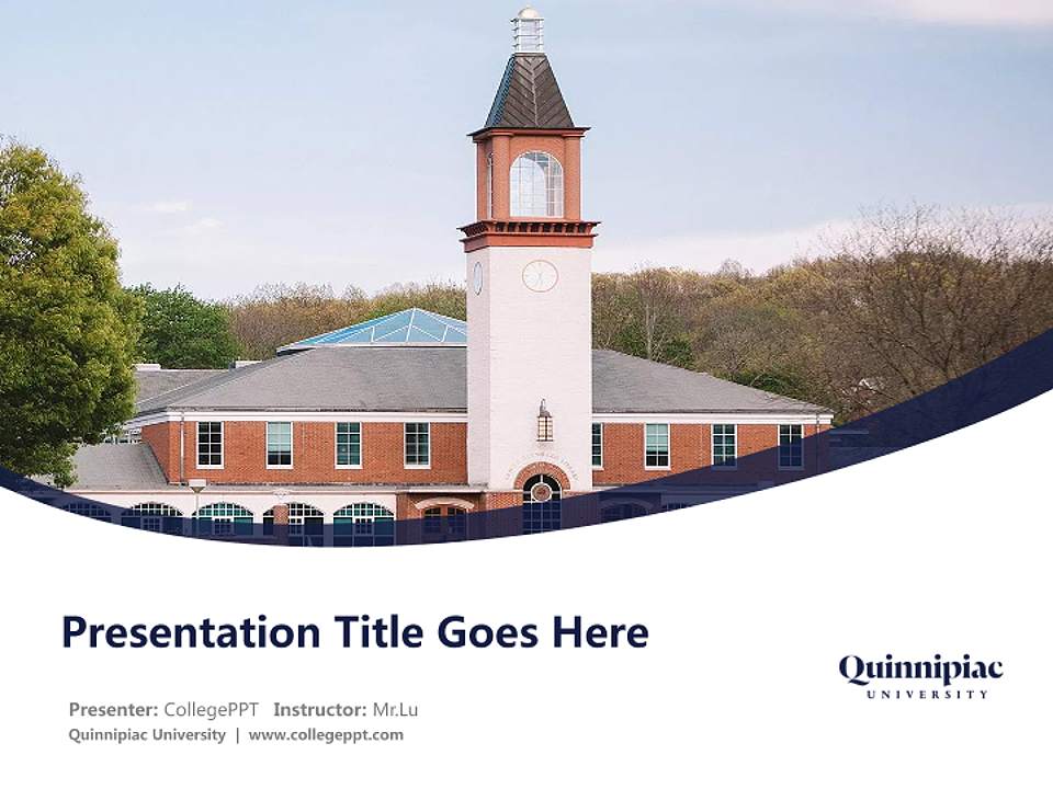 Quinnipiac University Course/Courseware Creation PPT Template4:3 ratio PPT effect preview image5
