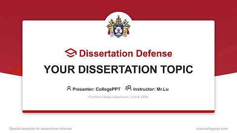 Pontifical College Josephinum Graduation Thesis Defense PPT Template