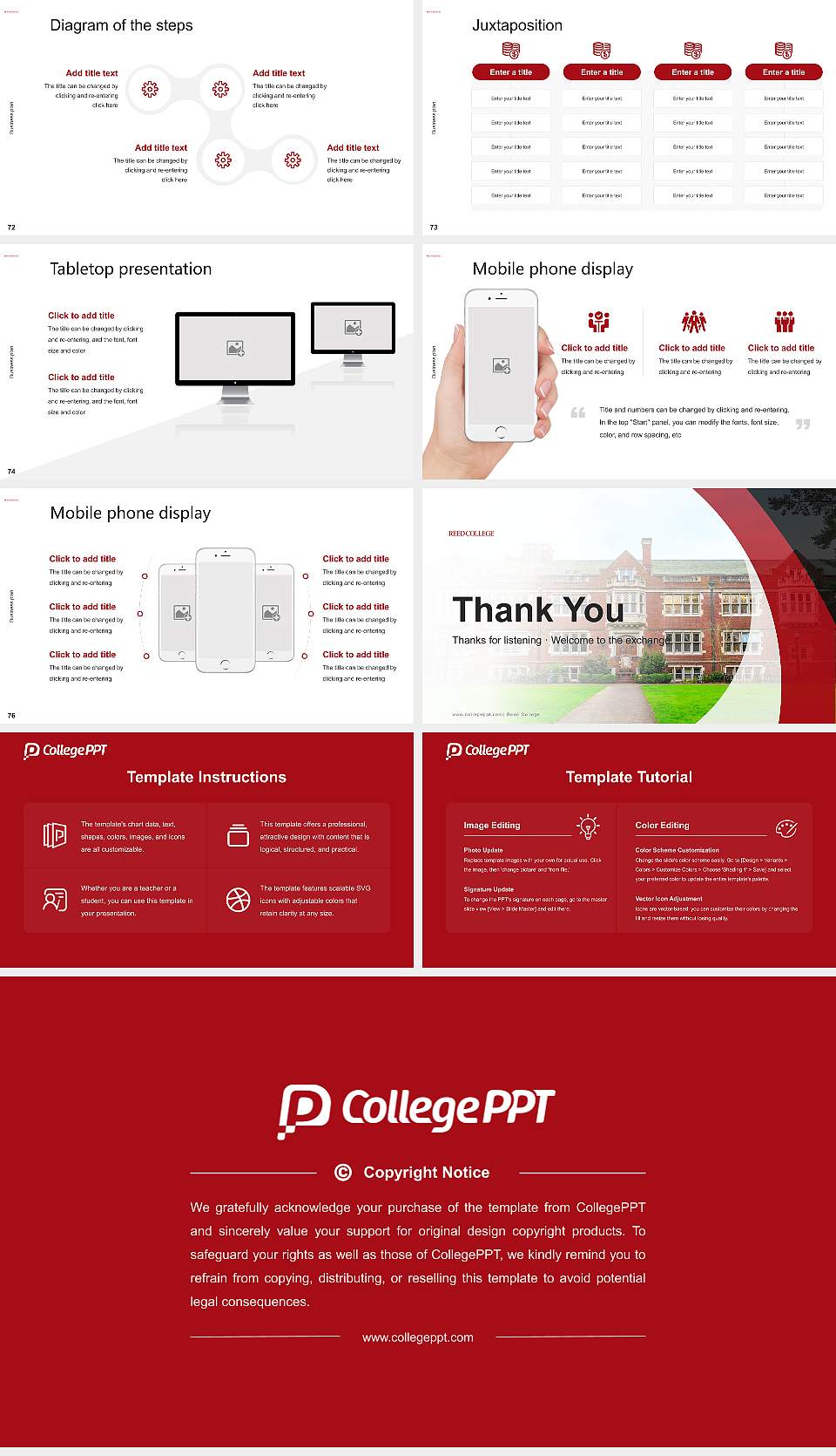 Reed College Competition/Entrepreneurship Contest PPT Template16:9 ratio PPT effect preview image9