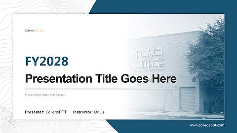Provo College-Idaho Falls Campus Academic Presentation/Research Findings Report PPT Template