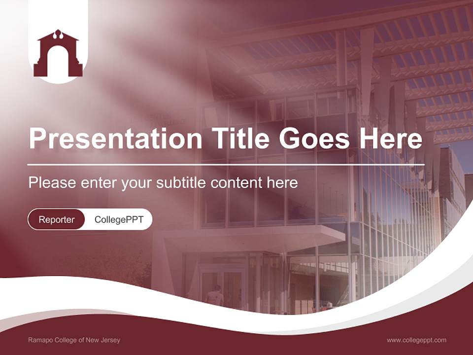 Ramapo College of New Jersey Lecture Sharing and Networking Event PPT Template4:3 ratio PPT effect preview image4