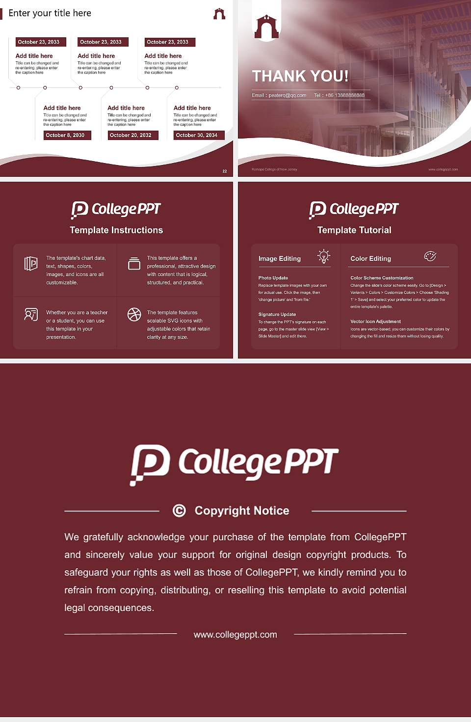 Ramapo College of New Jersey Lecture Sharing and Networking Event PPT Template4:3 ratio PPT effect preview image4