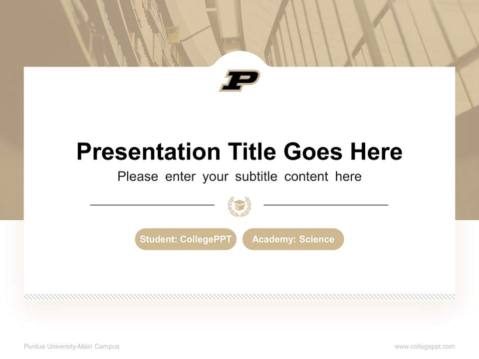 Purdue University-Main Campus National Scholarship Defense PPT Template4:3 ratio PPT effect preview image4