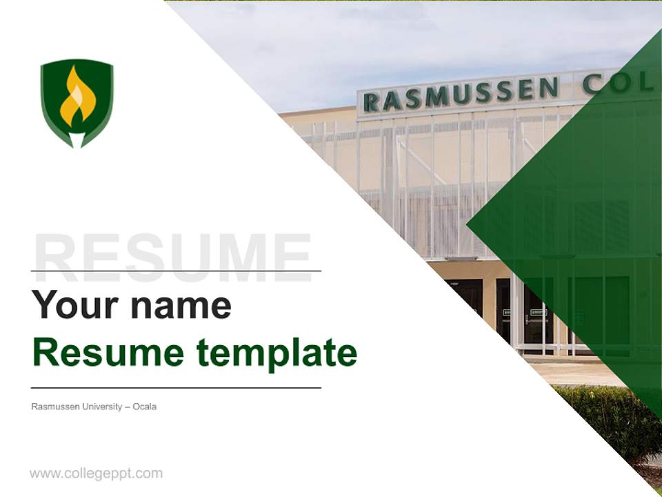 Rasmussen University – Ocala Resume PPT Template4:3 ratio PPT effect preview image5