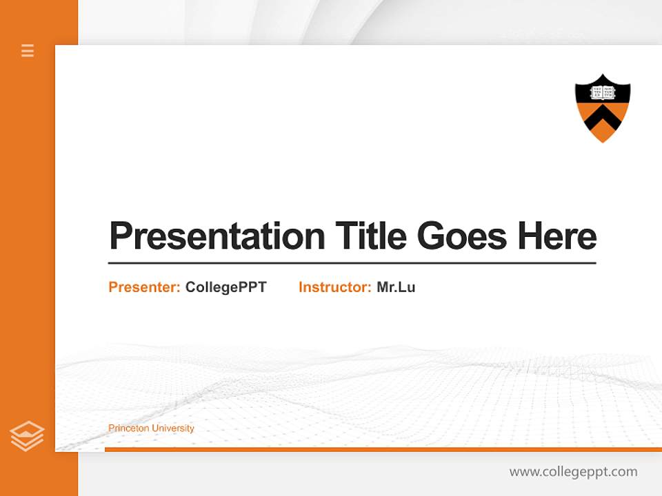 Princeton University Thesis Proposal/Graduation Defense PPT Template4:3 ratio PPT effect preview image5