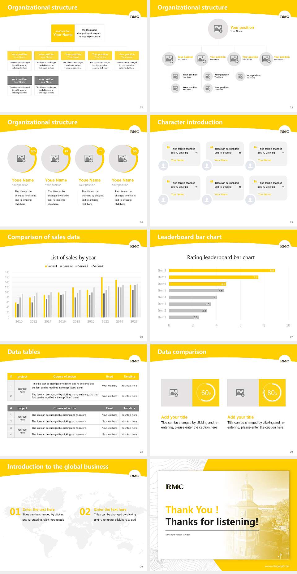 Randolph-Macon College Academic Presentation/Research Findings Report PPT Template4:3 ratio PPT effect preview image4