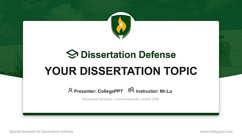 Rasmussen University – Aurora Naperville Graduation Thesis Defense PPT Template