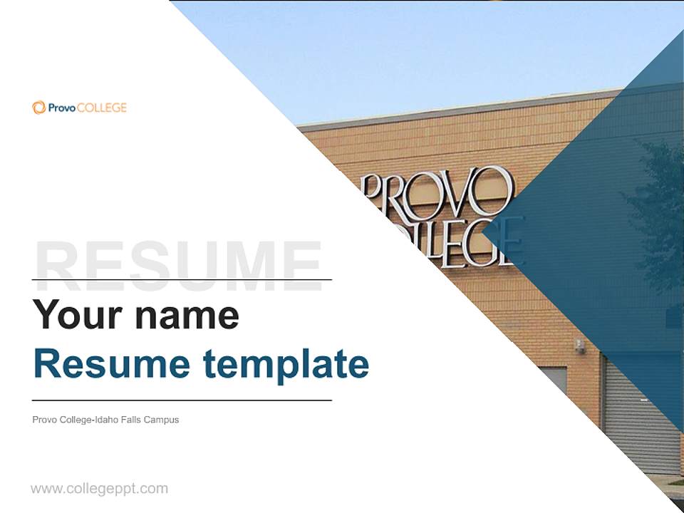 Provo College-Idaho Falls Campus Resume PPT Template4:3 ratio PPT effect preview image5
