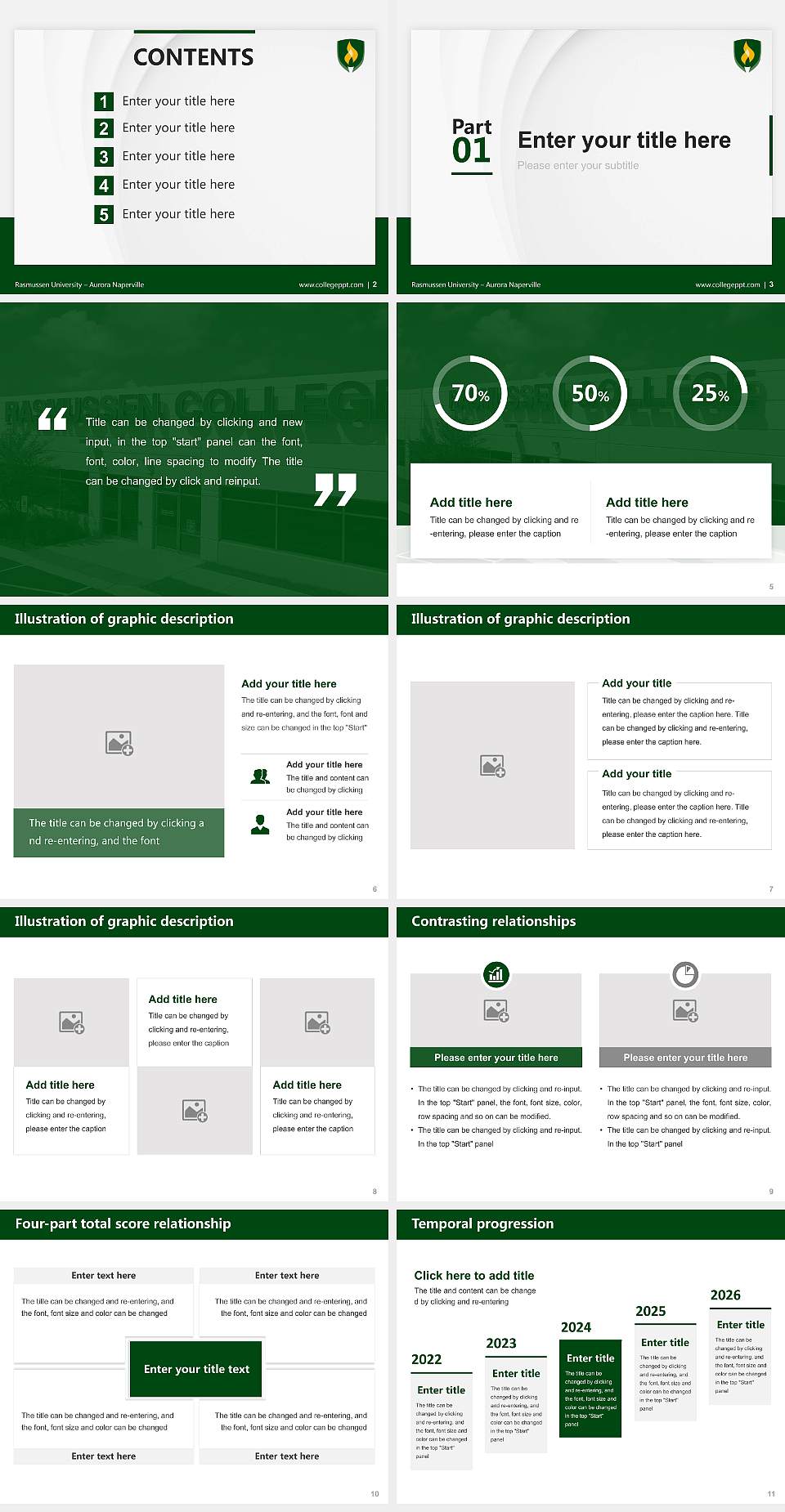 Rasmussen University – Aurora Naperville Thesis Proposal/Graduation Defense PPT Template4:3 ratio PPT effect preview image2