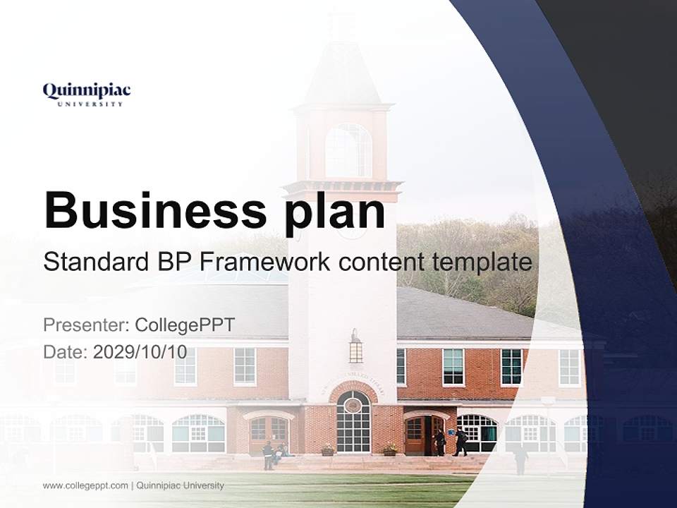 Quinnipiac University Competition/Entrepreneurship Contest PPT Template4:3 ratio PPT effect preview image9