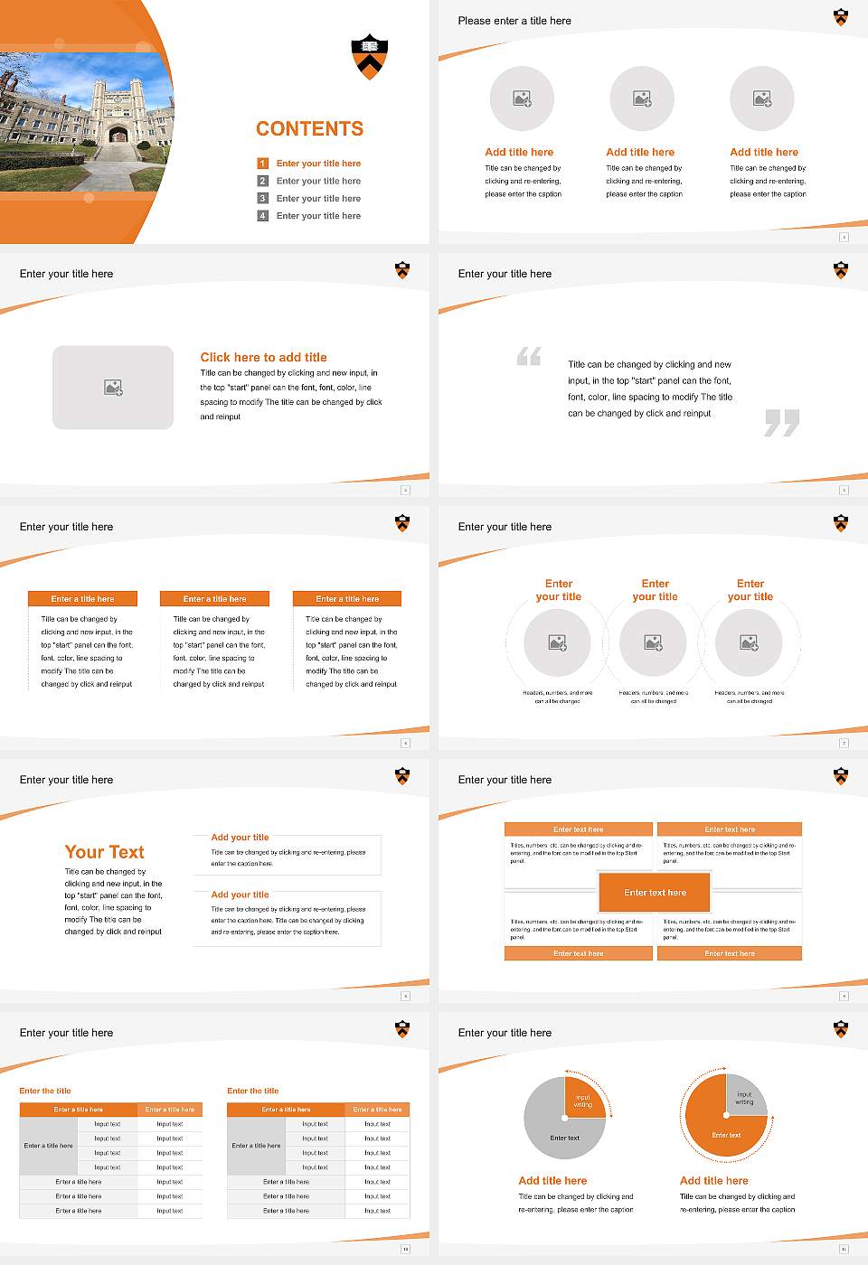Princeton University Course/Courseware Creation PPT Template16:9 ratio PPT effect preview image2