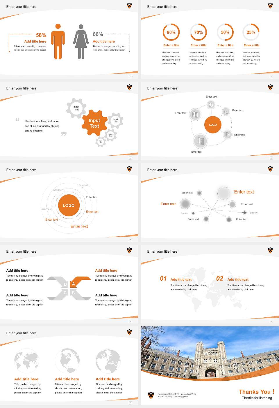 Princeton University Course/Courseware Creation PPT Template16:9 ratio PPT effect preview image4