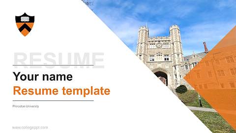 Princeton University Resume PPT Template