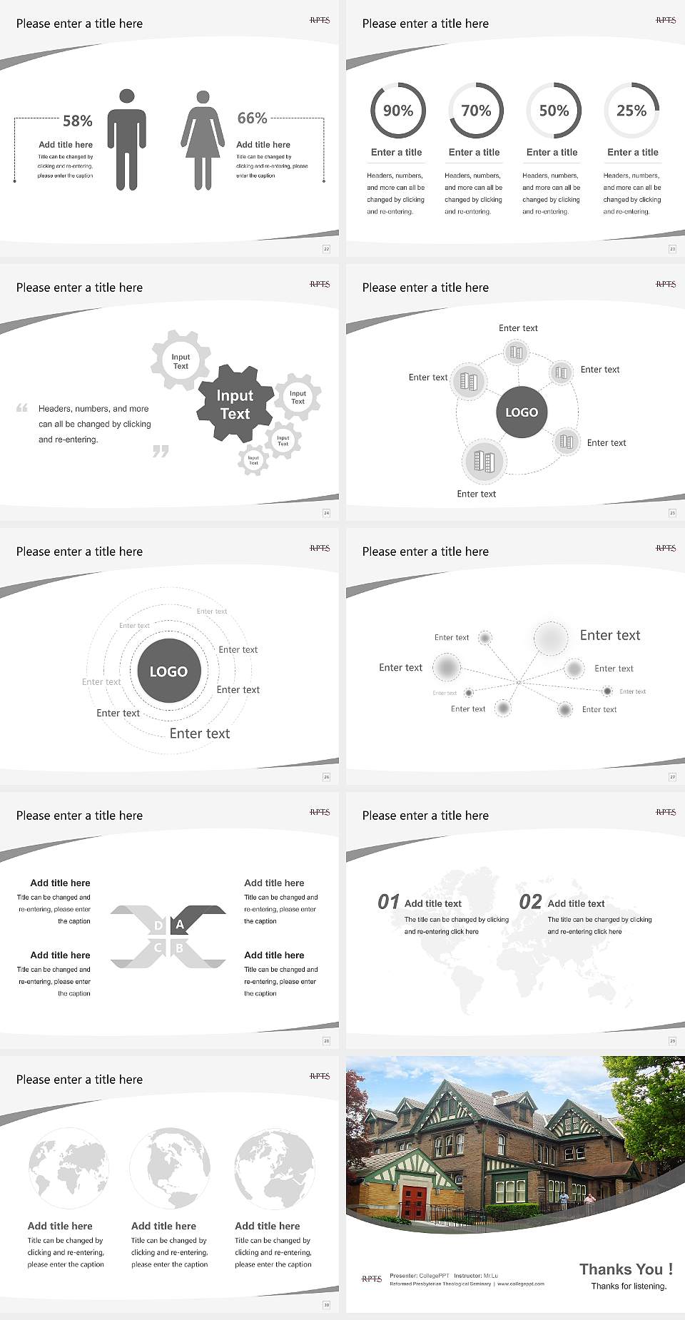 Reformed Presbyterian Theological Seminary Course/Courseware Creation PPT Template4:3 ratio PPT effect preview image4
