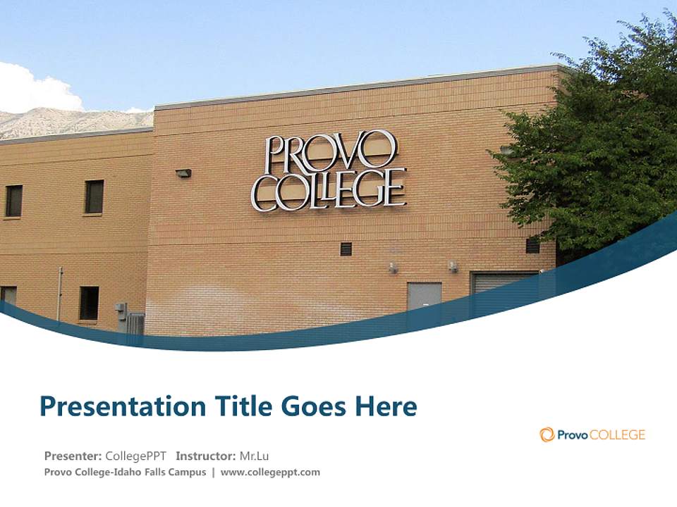 Provo College-Idaho Falls Campus Course/Courseware Creation PPT Template4:3 ratio PPT effect preview image5
